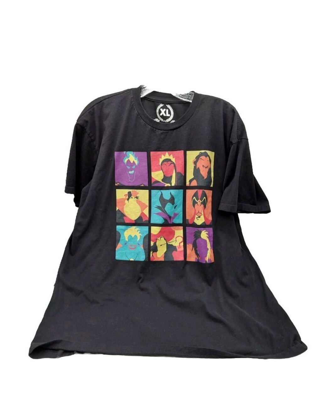 Disney Villains Pop Shirt Large Size Ursula Hook Queen Scar Black Tee Public